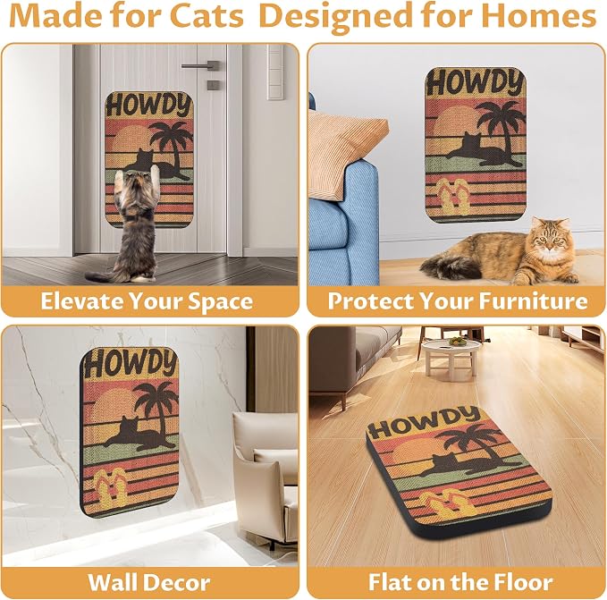 Art Cat Scratcher, Wall-Mountable Cat Scratching Board, Cat Wall Scratcher - Image 5