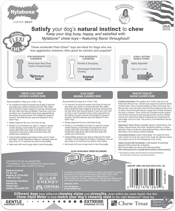 Nylabone Original Bone Flexi Chew Toy - Image 8