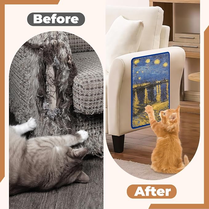 Sisal Cat Scratcher Mat, Cat Wall Scratcher - Image 5