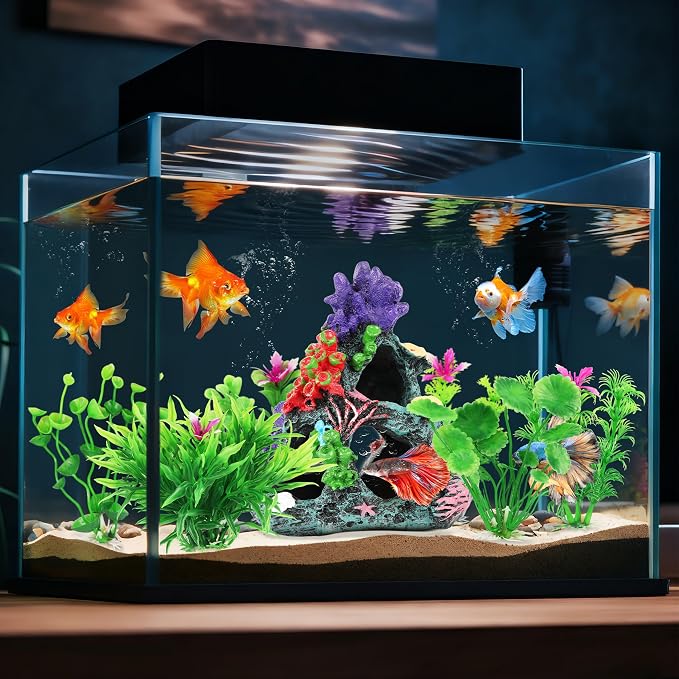MyLifeUNIT Fish Tank Decorations, 7 Pieces Aquarium Plants Set - Image 3