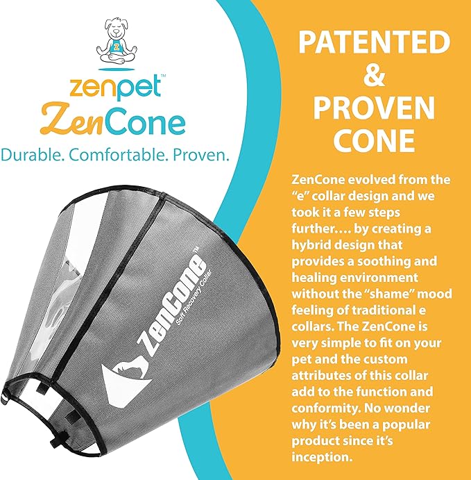 ZenPet Recovery Cone E-Collar for Dogs & Cats – Soft, Comfortable, Safe & - Image 9