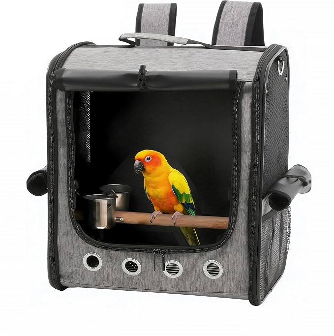Foldable Bird Carrier Bag, Bird Backpack by Unknown