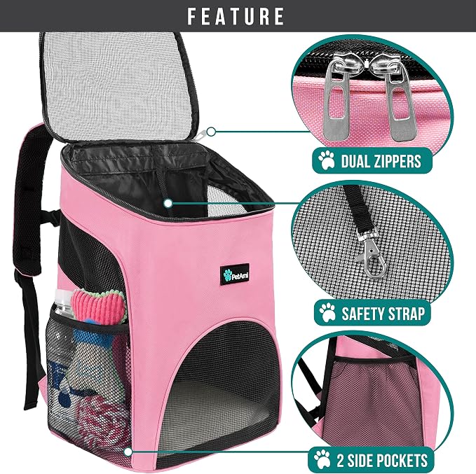 PetAmi Small Dogs and Cat Backpack Carrier, Airline Approved Pet Backpack - Image 3