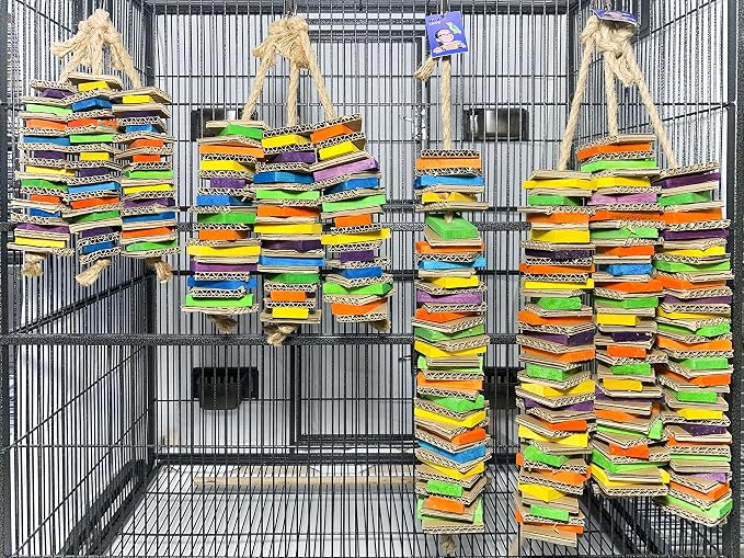Birds LOVE Chew-Tastic Triple Tower Bird Cage Toy Shredded - Image 6