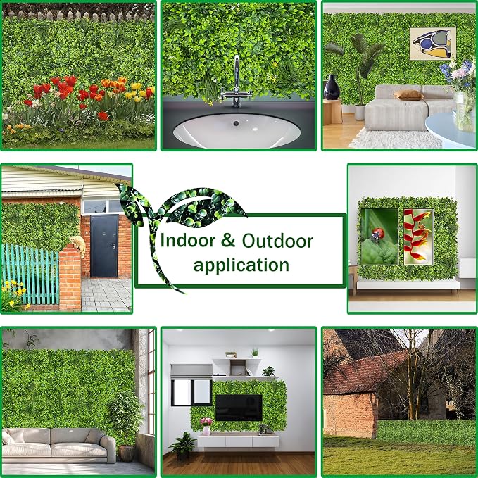 Artificial Plant Wall Roll: 72 X144 in UV-Anti Ivy Privacy Fence Screen Faux - Image 5