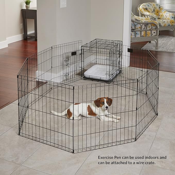 MidWest Homes for Pets Folding Metal Puppy / Dog Exercise Pen, Indoor/Outdoor - Image 5