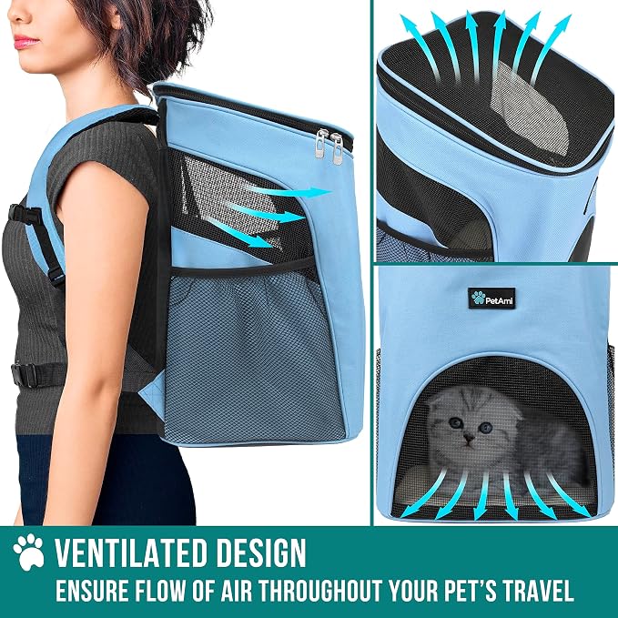 PetAmi Small Dogs and Cat Backpack Carrier, Airline Approved Pet Backpack - Image 4